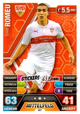 Sticker Oriol Romeu - German Fussball Bundesliga 2014-2015. Match Attax - Topps