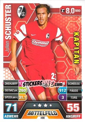 Figurina Julian Schuster - German Fussball Bundesliga 2014-2015. Match Attax - Topps