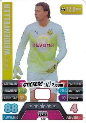 Figurina Roman Weidenfeller - German Fussball Bundesliga 2014-2015. Match Attax - Topps