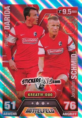 Sticker Vladimir Darida / Jonathan Schmid (Kreativ-Duo) - German Fussball Bundesliga 2014-2015. Match Attax - Topps