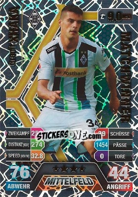 Sticker Granit Xhaka - German Fussball Bundesliga 2014-2015. Match Attax n. 595 - Topps