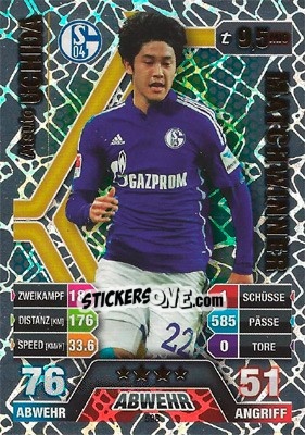 Sticker Atsuto Uchida - German Fussball Bundesliga 2014-2015. Match Attax n. 598 - Topps