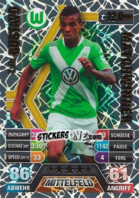 Sticker Luiz Gustavo - German Fussball Bundesliga 2014-2015. Match Attax - Topps