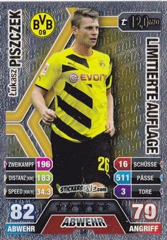Cromo Lukasz Piszczek - German Fussball Bundesliga 2014-2015. Match Attax n. L4 - Topps