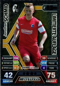 Sticker Jonathan Schmid - German Fussball Bundesliga 2014-2015. Match Attax n. L6 - Topps