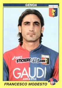 Cromo FRANCESCO MODESTO - Calciatori 2009-2010 - Panini