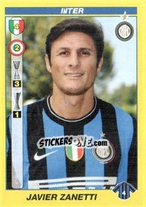 Sticker JAVIER ZANETTI - Calciatori 2009-2010 n. 205 - Panini