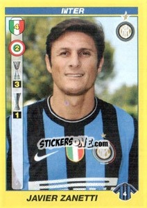 Cromo JAVIER ZANETTI - Calciatori 2009-2010 - Panini