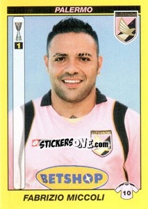 Sticker FABRIZIO MICCOLI - Calciatori 2009-2010 n. 357 - Panini