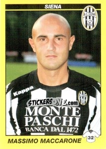 Cromo MASSIMO MACCARONE - Calciatori 2009-2010 - Panini