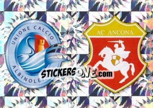 Sticker SCUDETTO (AlbinoLeffe - Ancona) - Calciatori 2009-2010 n. 493 - Panini