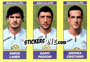 Sticker Simon Laner / Dario Passoni / Andrea Cristiano - Calciatori 2009-2010 n. 498 - Panini