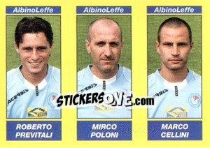 Sticker ROBERTO PREVITALI / MIRCO POLONI / MARCO CELLINI - Calciatori 2009-2010 n. 499 - Panini