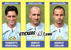 Cromo ROBERTO PREVITALI / MIRCO POLONI / MARCO CELLINI - Calciatori 2009-2010 - Panini