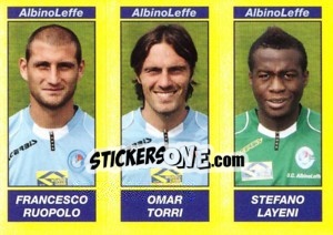 Sticker FRANCESCO RUOPOLO / OMAR TORRI / STEFANO LAYENI - Calciatori 2009-2010 n. 500 - Panini
