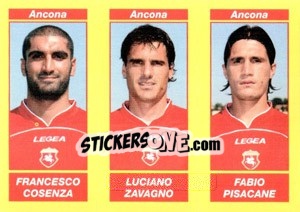 Sticker FRANCESCO COSENZA / LUCIANO ZAVAGNO / FABIO PISACANE - Calciatori 2009-2010 n. 503 - Panini