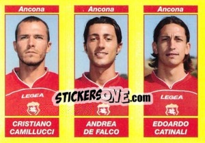 Sticker CRISTIANO CAMILLUCCI / ANDREA DE FALCO / EDOARDO CATINALI - Calciatori 2009-2010 n. 504 - Panini