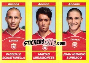 Cromo Pasquale Schiattarella / Matias Miramontes / Juan Ignacio Surraco - Calciatori 2009-2010 - Panini