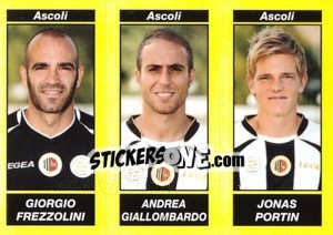 Sticker Giorgio Frezzolini / Andrea Giallombardo / Jonas Portin - Calciatori 2009-2010 n. 510 - Panini