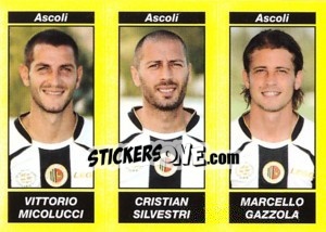 Sticker Vittorio Micolucci / Cristian Silvestri / Marcello Gazzola - Calciatori 2009-2010 n. 511 - Panini