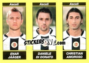 Sticker Enar Jääger / Daniele Di Donato / Christian Amoroso - Calciatori 2009-2010 n. 512 - Panini