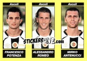 Sticker FRANCESCO POTENZA / ALESSANDRO ROMEO / MIRKO ANTENUCCI - Calciatori 2009-2010 - Panini