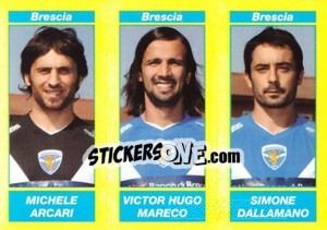 Sticker MICHELE ARCARI / VICTOR HUGO MARECO / SIMONE DALLAMANO - Calciatori 2009-2010 n. 517 - Panini