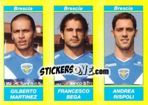 Sticker Gilberto Martinez / Francesco Bega / Andrea Rispoli - Calciatori 2009-2010 n. 518 - Panini