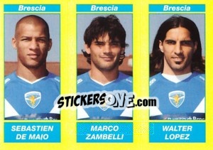 Sticker Sebastien De Maio / Marco Zambelli / Walter Lopez - Calciatori 2009-2010 n. 519 - Panini