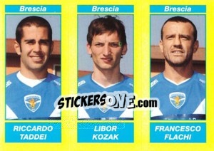 Sticker RICCARDO TADDEI / LIBOR KOZAK / FRANCESCO FLACHI - Calciatori 2009-2010 n. 521 - Panini