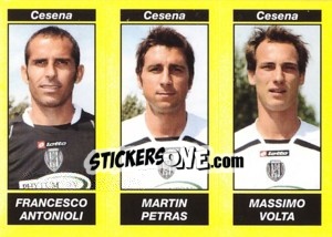 Sticker FRANCESCO ANTONIOLI / MARTIN PETRAS / MASSIMO VOLTA - Calciatori 2009-2010 n. 525 - Panini
