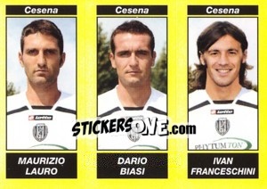 Sticker Maurizio Lauro / Dario Biasi / Ivan Franceschini - Calciatori 2009-2010 n. 526 - Panini