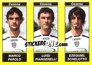Sticker MARCO PAROLO / LUIGI PIANGERELLI / EZEQUIEL SCHELOTTO - Calciatori 2009-2010 n. 528 - Panini