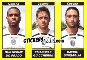 Sticker Guilherme Do Prado / Emanuele Giaccherini / Davide Sinigaglia - Calciatori 2009-2010 n. 529 - Panini