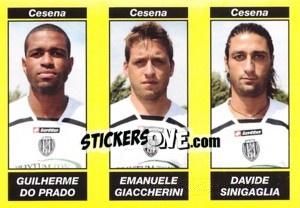 Figurina Guilherme Do Prado / Emanuele Giaccherini / Davide Sinigaglia - Calciatori 2009-2010 - Panini