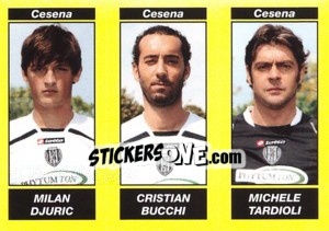 Sticker MILAN DJURIC / CRISTIAN BUCCHI / MICHELE TARDIOLI - Calciatori 2009-2010 n. 530 - Panini
