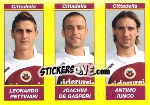 Sticker Leonardo Pettinari / Joachim De Gasperi / Antimo Iunco - Calciatori 2009-2010 n. 536 - Panini