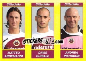 Sticker MATTEO ARDEMAGNI / DAVIS CURIALE / ANDREA PIEROBON - Calciatori 2009-2010 n. 537 - Panini