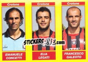 Sticker EMANUELE CONCETTI / ELIA LEGATI / FRANCESCO GALEOTO - Calciatori 2009-2010 - Panini