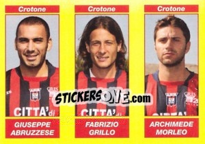 Sticker GIUSEPPE ABRUZZESE / FABRIZIO GRILLO / ARCHIMEDE MORLEO - Calciatori 2009-2010 - Panini
