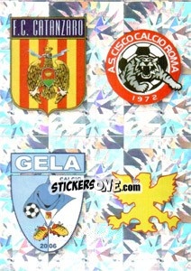 Sticker SCUDETTO (Catanzaro - Cisco Roma - Gela - Igea Virtus) - Calciatori 2009-2010 n. 695 - Panini