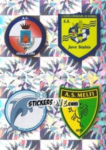Sticker SCUDETTO (Isola Liri - Juve Stabia - Manfredonia - Melfi) - Calciatori 2009-2010 n. 696 - Panini