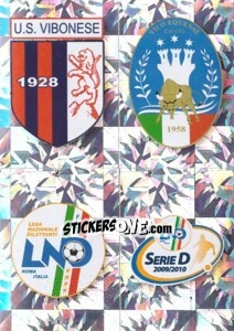 Sticker SCUDETTO (Vibonese - Vico Equense - CND - Lega Serie D) - Calciatori 2009-2010 n. 698 - Panini