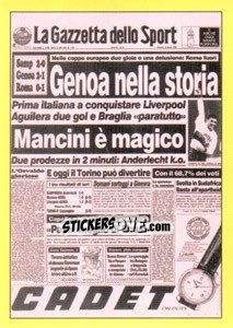 Cromo GENOA : 19 marzo 1992