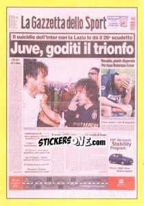 Sticker JUVENTUS : 6 maggio 2002 - Calciatori 2009-2010 n. 714 - Panini
