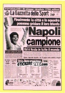 Figurina NAPOLI : 11 maggio 1987 - Calciatori 2009-2010 - Panini