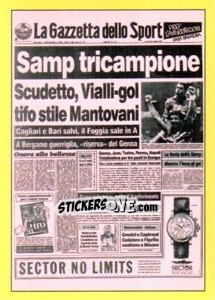 Figurina SAMPDORIA : 20 maggio 1991