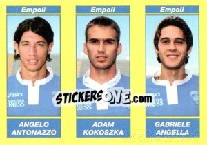 Sticker Angelo Antonazzo / Adam Kokoszka / Gabriele Angella - Calciatori 2009-2010 n. 548 - Panini