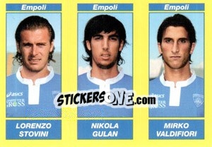Sticker LORENZO STOVINI / NIKOLA GULAN / MIRKO VALDIFIORI - Calciatori 2009-2010 - Panini