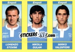 Sticker LORENZO STOVINI / NIKOLA GULAN / MIRKO VALDIFIORI - Calciatori 2009-2010 n. 549 - Panini